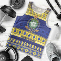 Niue Christmas Men Tank Top Monuina e Kilisimasi Hiapo Motifs - Polynesian Pride