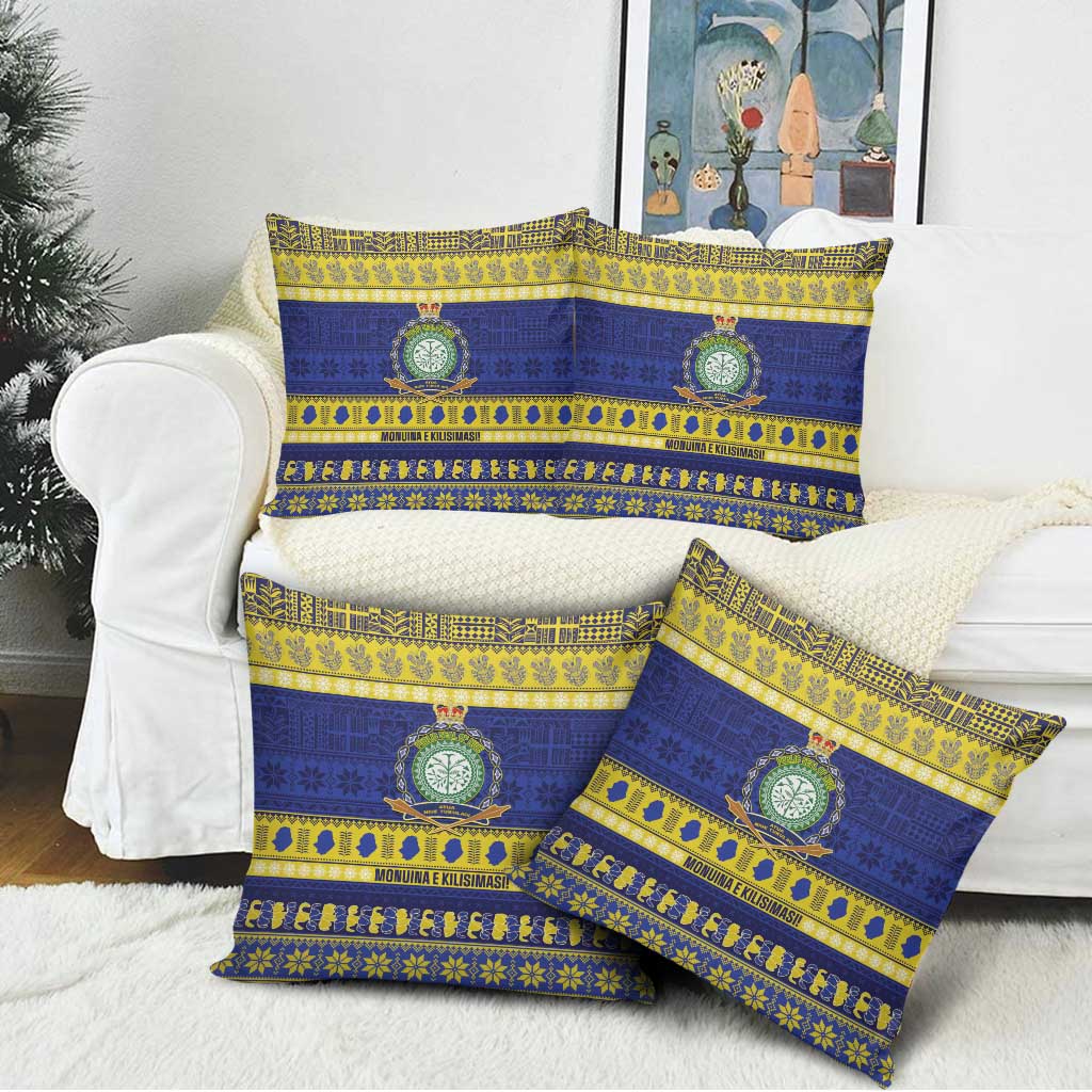 Niue Christmas Pillow Cover Monuina e Kilisimasi Hiapo Motifs - Polynesian Pride