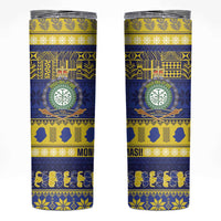 Niue Christmas Skinny Tumbler Monuina e Kilisimasi Hiapo Motifs - Polynesian Pride