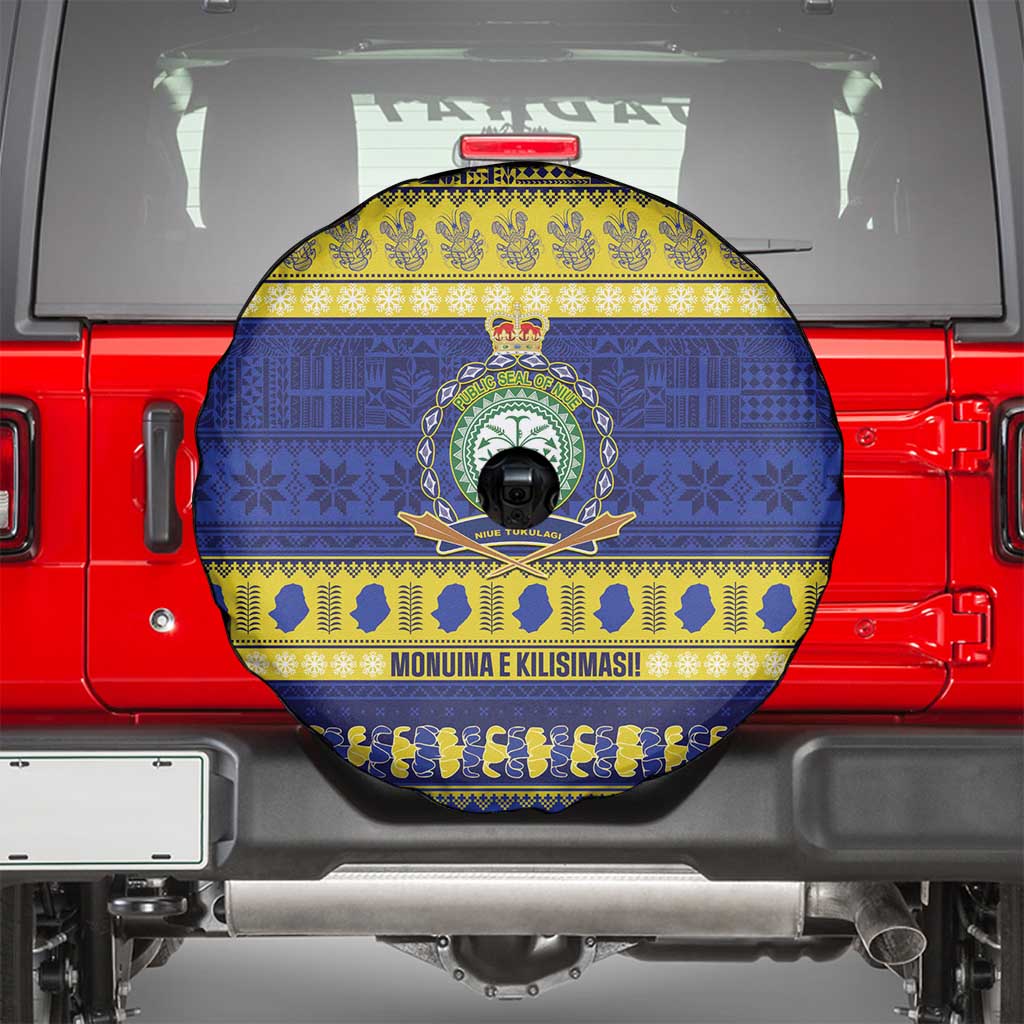 Niue Christmas Spare Tire Cover Monuina e Kilisimasi Hiapo Motifs - Polynesian Pride