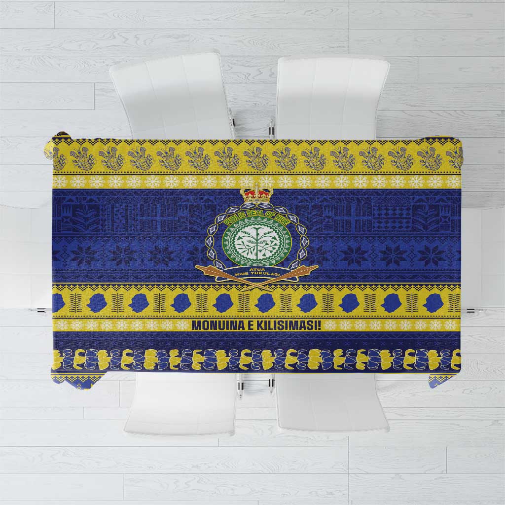 Niue Christmas Tablecloth Monuina e Kilisimasi Hiapo Motifs - Polynesian Pride