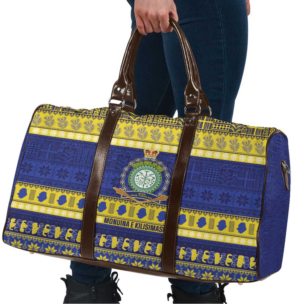 Niue Christmas Travel Bag Monuina e Kilisimasi Hiapo Motifs - Polynesian Pride