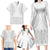 Niue White Sunday Family Matching Long Sleeve Bodycon Dress and Hawaiian Shirt Tapu Fanau Ia Puakenikeni Hiapo Pattern - Polynesian Pride