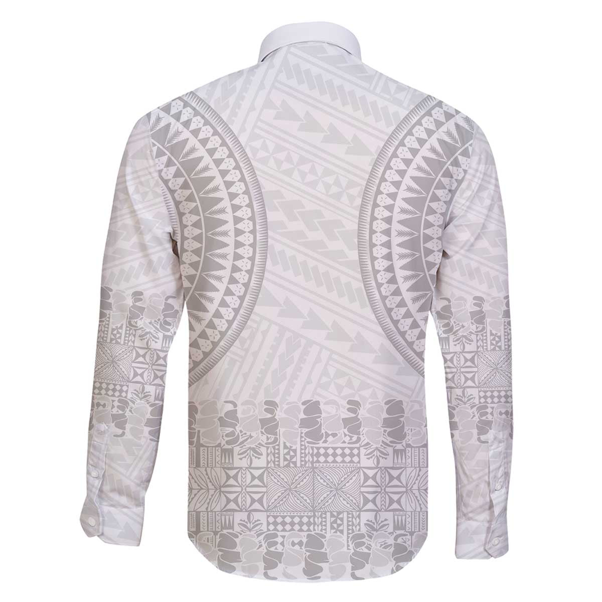 Niue White Sunday Family Matching Off The Shoulder Long Sleeve Dress and Hawaiian Shirt Tapu Fanau Ia Puakenikeni Hiapo Pattern - Polynesian Pride