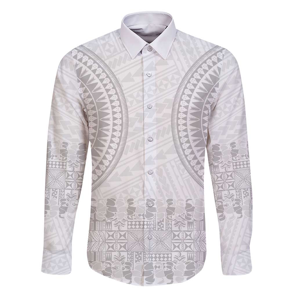 Niue White Sunday Family Matching Short Sleeve Bodycon Dress and Hawaiian Shirt Tapu Fanau Ia Puakenikeni Hiapo Pattern - Polynesian Pride