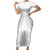Niue White Sunday Family Matching Short Sleeve Bodycon Dress and Hawaiian Shirt Tapu Fanau Ia Puakenikeni Hiapo Pattern - Polynesian Pride