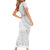 Niue White Sunday Family Matching Short Sleeve Bodycon Dress and Hawaiian Shirt Tapu Fanau Ia Puakenikeni Hiapo Pattern - Polynesian Pride
