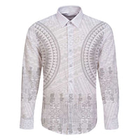 Niue White Sunday Family Matching Tank Maxi Dress and Hawaiian Shirt Tapu Fanau Ia Puakenikeni Hiapo Pattern - Polynesian Pride