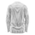 Niue White Sunday Long Sleeve Shirt Tapu Fanau Ia Puakenikeni Hiapo Pattern - Polynesian Pride