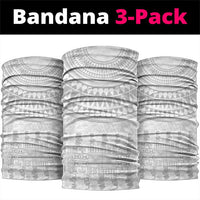 Niue White Sunday Neck Gaiter Tapu Fanau Ia Puakenikeni Hiapo Pattern - Polynesian Pride