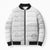 Niue White Sunday Bomber Puffer Jacket Half Hiapo Pattern Vibes - Polynesian Pride