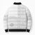 Niue White Sunday Bomber Puffer Jacket Half Hiapo Pattern Vibes - Polynesian Pride