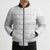 Niue White Sunday Bomber Puffer Jacket Half Hiapo Pattern Vibes - Polynesian Pride