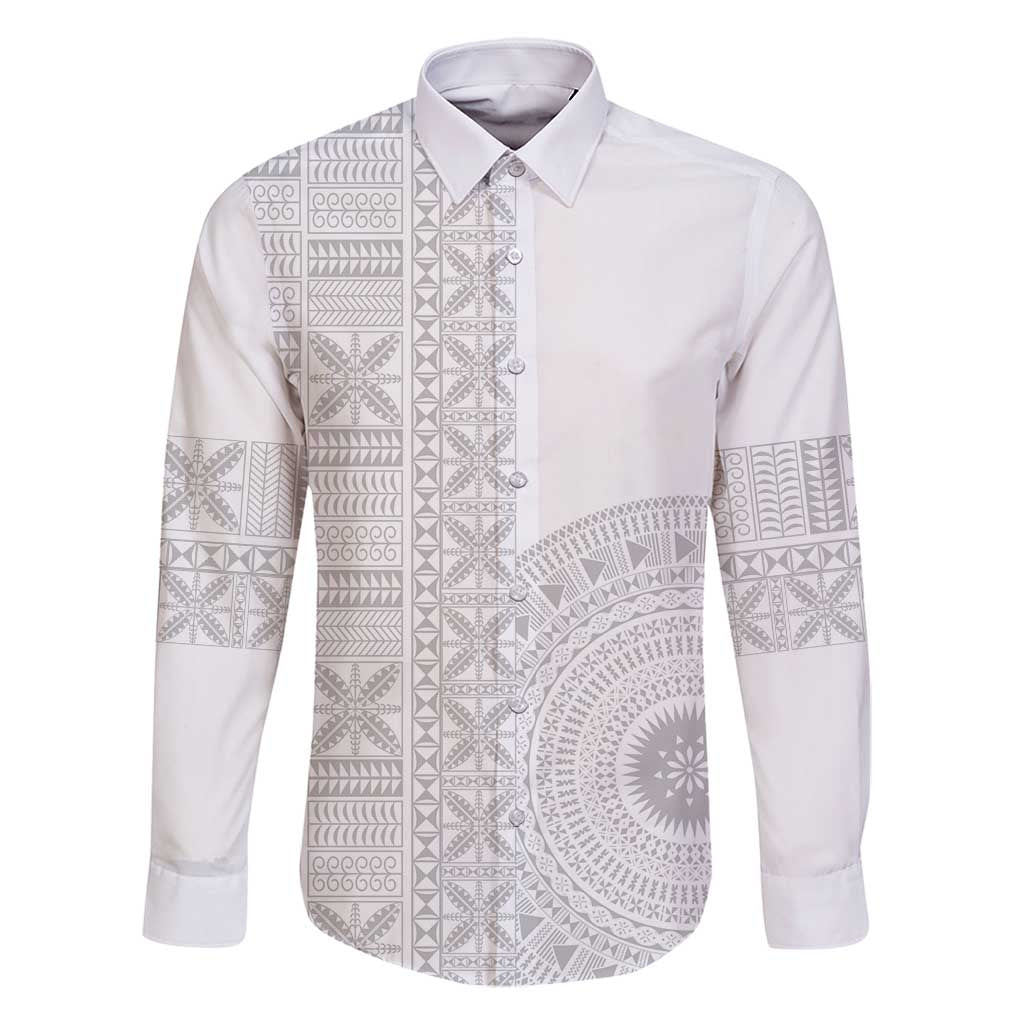 Niue White Sunday Family Matching Off Shoulder Short Dress and Hawaiian Shirt Half Hiapo Pattern Vibes - Polynesian Pride