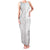 Niue White Sunday Family Matching Tank Maxi Dress and Hawaiian Shirt Half Hiapo Pattern Vibes - Polynesian Pride