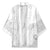 Niue White Sunday Kimono Half Hiapo Pattern Vibes - Polynesian Pride