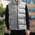 Niue White Sunday Sleeveless Puffer Jacket Half Hiapo Pattern Vibes - Polynesian Pride