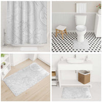 Tapu Fanau Ia Niue Bathroom Set Happy White Sunday Unique Hiapo - Polynesian Pride