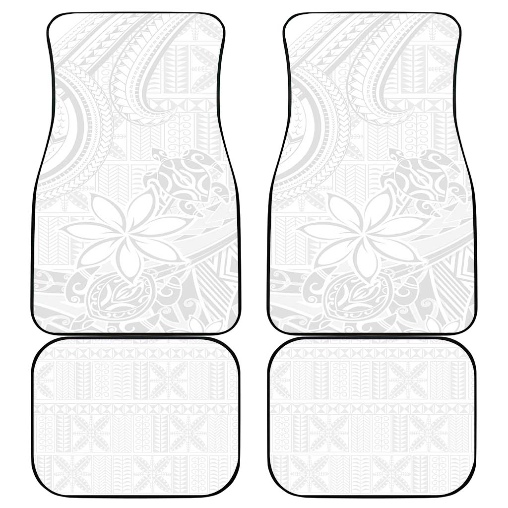 Tapu Fanau Ia Niue Car Mats Happy White Sunday Unique Hiapo - Polynesian Pride