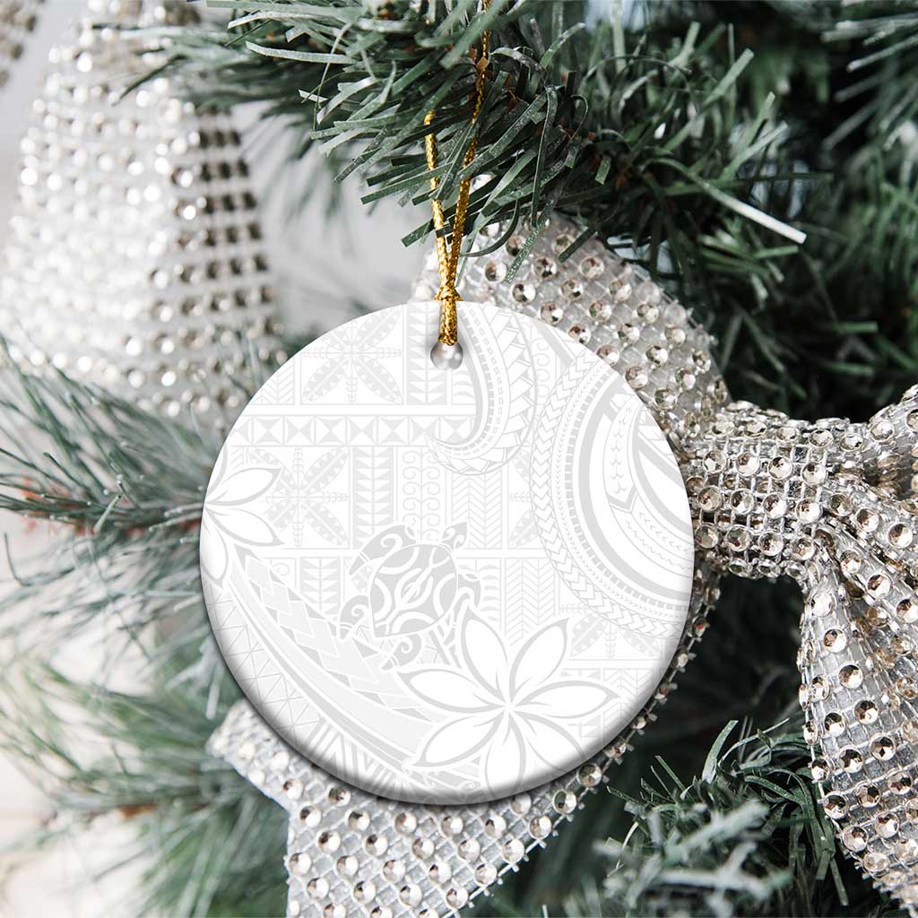 Tapu Fanau Ia Niue Ceramic Ornament Happy White Sunday Unique Hiapo LT14 - Polynesian Pride