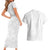 Tapu Fanau Ia Niue Couples Matching Short Sleeve Bodycon Dress and Hawaiian Shirt Happy White Sunday Unique Hiapo - Polynesian Pride