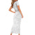 Tapu Fanau Ia Niue Family Matching Short Sleeve Bodycon Dress and Hawaiian Shirt Happy White Sunday Unique Hiapo - Polynesian Pride