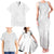 Tapu Fanau Ia Niue Family Matching Tank Maxi Dress and Hawaiian Shirt Happy White Sunday Unique Hiapo - Polynesian Pride