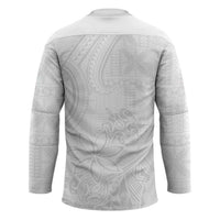 Tapu Fanau Ia Niue Hockey Jersey Happy White Sunday Unique Hiapo - Polynesian Pride