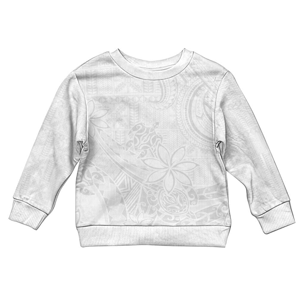 Tapu Fanau Ia Niue Kid Ugly Christmas Sweater Happy White Sunday Unique Hiapo - Polynesian Pride