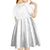 Tapu Fanau Ia Niue Kid Short Sleeve Dress Happy White Sunday Unique Hiapo - Polynesian Pride