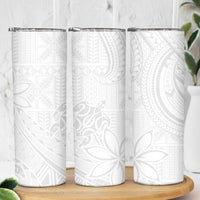 Tapu Fanau Ia Niue Skinny Tumbler Happy White Sunday Unique Hiapo - Polynesian Pride