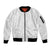Tapu Fanau Ia Niue Sleeve Zip Bomber Jacket Happy White Sunday Unique Hiapo - Polynesian Pride