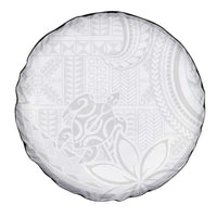 Tapu Fanau Ia Niue Spare Tire Cover Happy White Sunday Unique Hiapo - Polynesian Pride