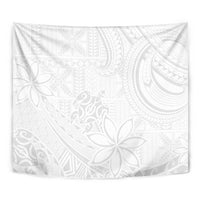 Tapu Fanau Ia Niue Tapestry Happy White Sunday Unique Hiapo - Polynesian Pride
