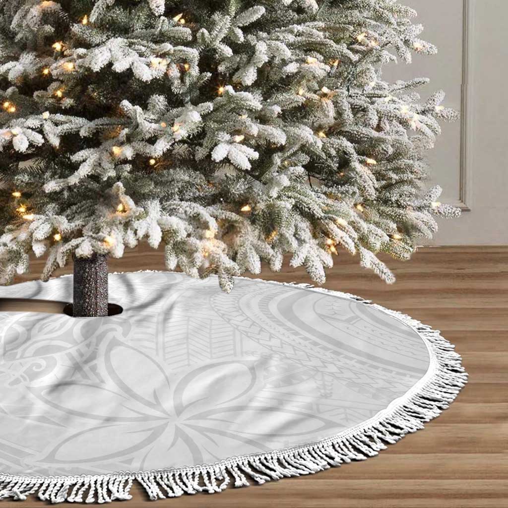 Tapu Fanau Ia Niue Tree Skirt Happy White Sunday Unique Hiapo LT14 - Polynesian Pride