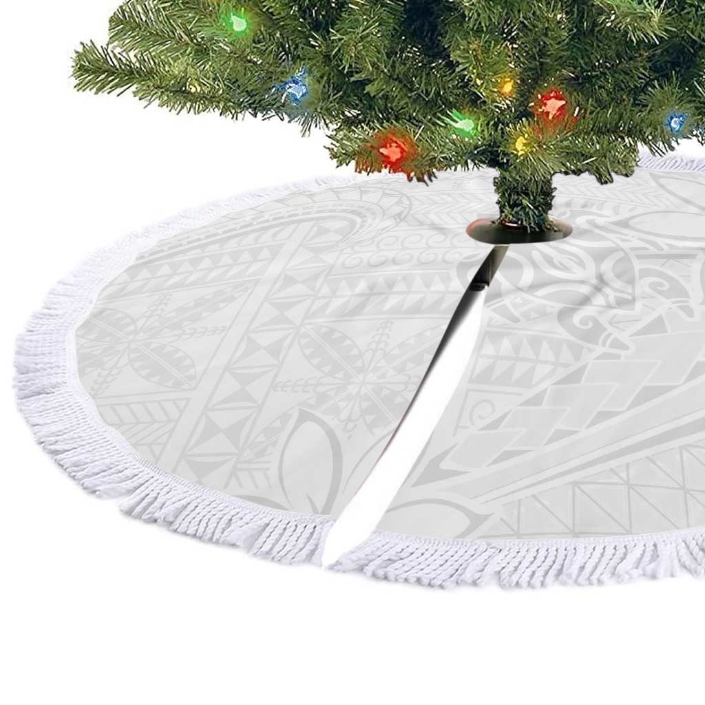 Tapu Fanau Ia Niue Tree Skirt Happy White Sunday Unique Hiapo LT14 - Polynesian Pride