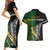 Personalised New Zealand and South Africa Rugby Couples Matching Short Sleeve Bodycon Dress and Hawaiian Shirt 2023 World Cup Final All Black Springboks Together LT14 - Polynesian Pride