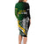 Personalised New Zealand and South Africa Rugby Family Matching Long Sleeve Bodycon Dress and Hawaiian Shirt 2023 World Cup Final All Black Springboks Together LT14 - Polynesian Pride