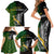 Personalised New Zealand and South Africa Rugby Family Matching Short Sleeve Bodycon Dress and Hawaiian Shirt 2023 World Cup Final All Black Springboks Together LT14 - Polynesian Pride