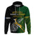 Personalised New Zealand and South Africa Rugby Hoodie 2023 World Cup Final All Black Springboks Together LT14 Black - Polynesian Pride