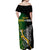 Personalised New Zealand and South Africa Rugby Off Shoulder Maxi Dress 2023 World Cup Final All Black Springboks Together LT14 - Polynesian Pride