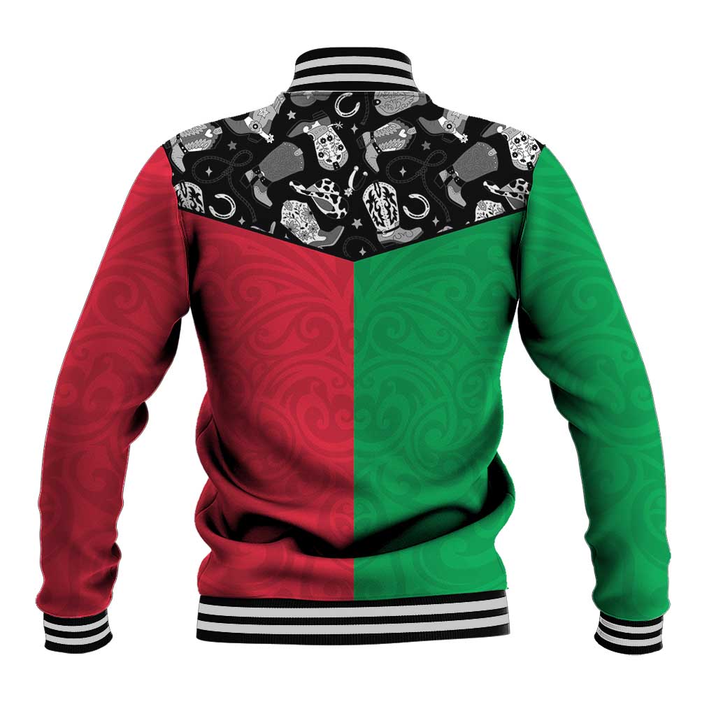 Vanuatu Cowboy Baseball Jacket Cowboy Symbols Split Stylized LT14 - Polynesian Pride
