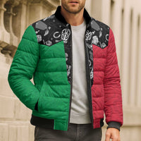 Vanuatu Cowboy Bomber Puffer Jacket Cowboy Symbols Split Stylized LT14 - Polynesian Pride