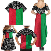 Vanuatu Cowboy Family Matching Summer Maxi Dress and Hawaiian Shirt Cowboy Symbols Split Stylized - Polynesian Pride