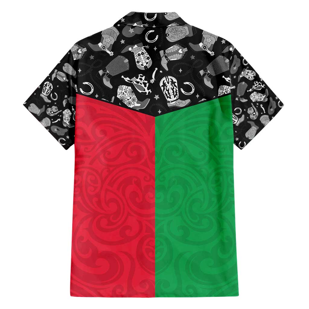 Vanuatu Cowboy Hawaiian Shirt Cowboy Symbols Split Stylized LT14 - Polynesian Pride
