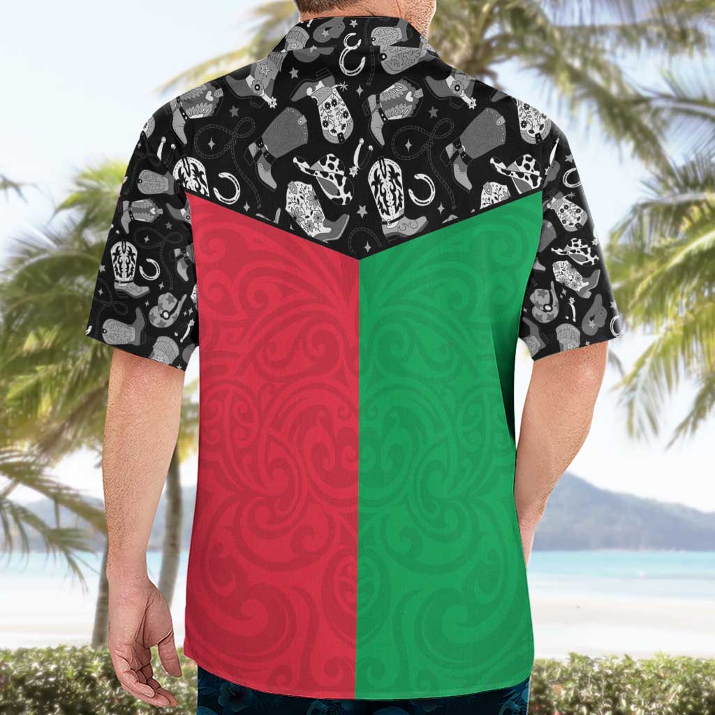 Vanuatu Cowboy Hawaiian Shirt Cowboy Symbols Split Stylized LT14 - Polynesian Pride
