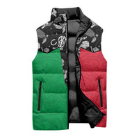 Vanuatu Cowboy Sleeveless Puffer Jacket Cowboy Symbols Split Stylized LT14 - Polynesian Pride