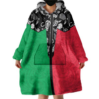 Vanuatu Cowboy Wearable Blanket Hoodie Cowboy Symbols Split Stylized - Polynesian Pride