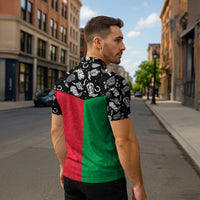 Vanuatu Cowboy Zipper Polo Shirt Cowboy Symbols Split Stylized LT14 - Polynesian Pride