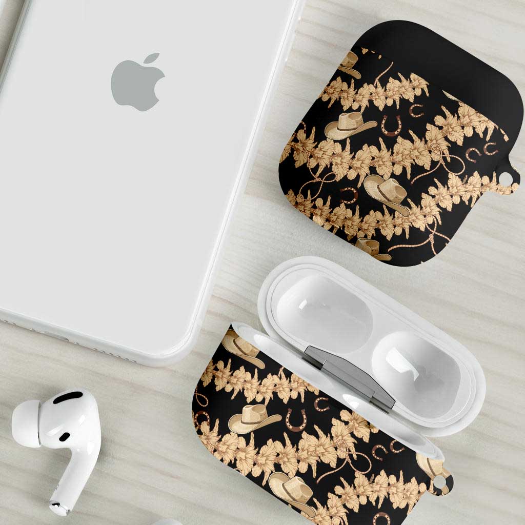 Vanuatu Cowboy AirPods Case Seamless Straw Hats Hibiscus LT14 - Polynesian Pride